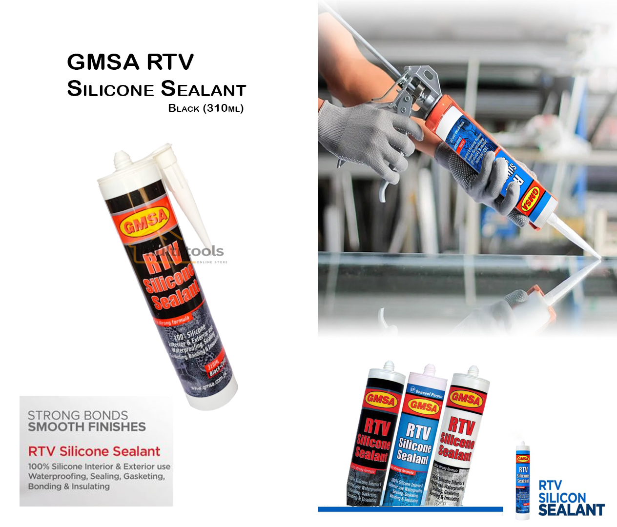 Gmsa Rtv Silicone Sealant (Black)